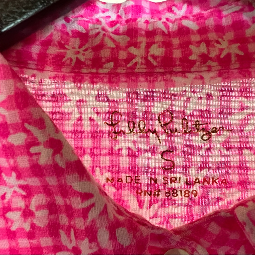 Lilly Pulitzer Pink and White Patterned Top